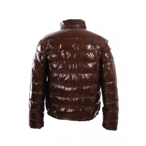 Moncler Popolare Mock colletto e Slash caffè corto Giacche Uomo